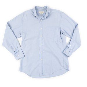 J. Crew 100% cotton blue button down shirt size L